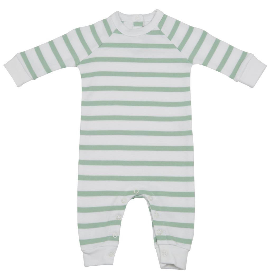 Seafoam & White Stripe Romper