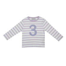 Load image into Gallery viewer, Parma Violet &amp; White Number Top (Available in ages 1-5)