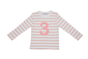Pink & White Birthday Top (Available in ages 1-5)