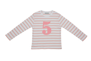 Pink & White Birthday Top (Available in ages 1-5)