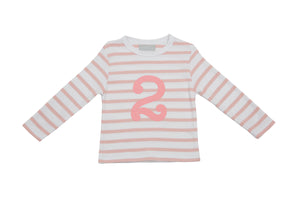 Pink & White Birthday Top (Available in ages 1-5)