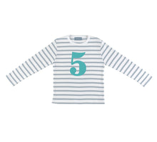 Load image into Gallery viewer, Grey &amp; White Birthday Top (Available in ages 1-5)