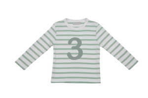 Seafoam & White Birthday Top (Available in ages 1-5)