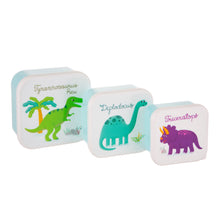 Load image into Gallery viewer, Set of 3 Roarsome Dinosaurs Lunch Boxes