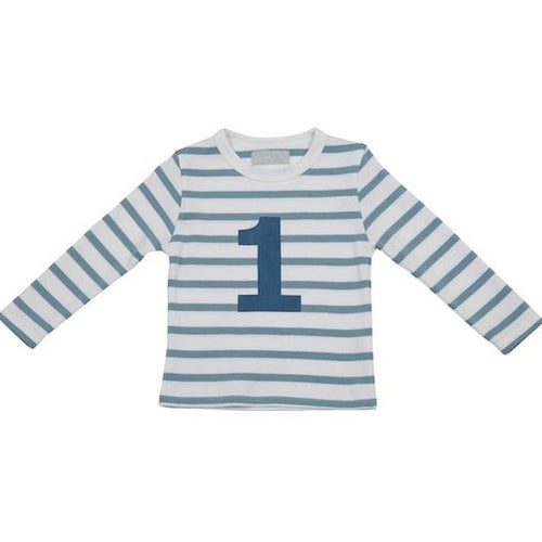 Ocean Blue & White Birthday Top (Available in ages 1-5)
