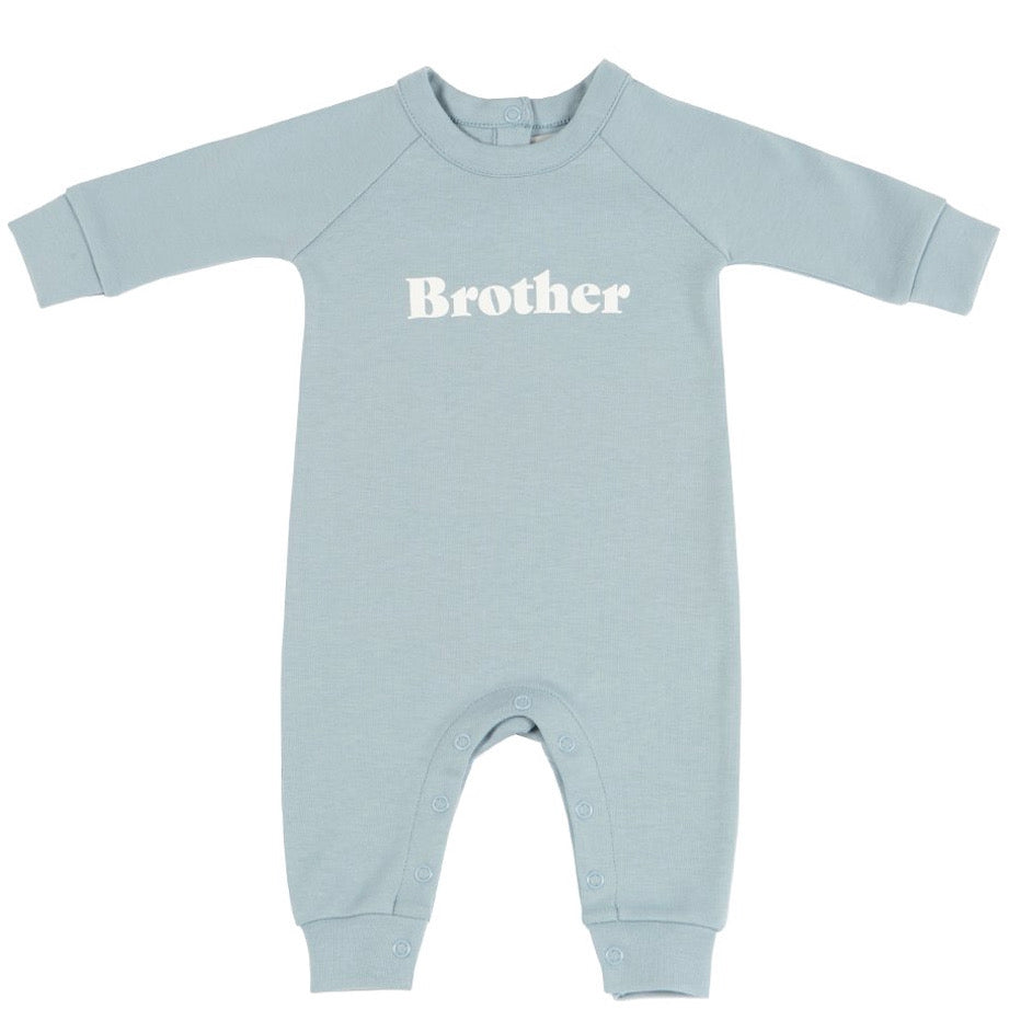 Sky Blue 'BROTHER' Romper