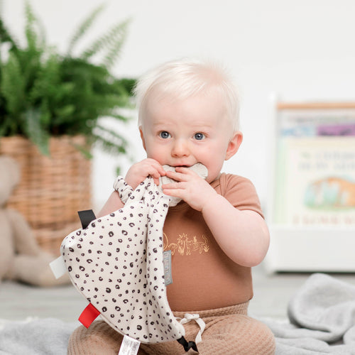 Baby Comforter with Teether - Leopard Spot
