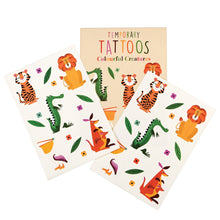 Load image into Gallery viewer, Colourful Creatures Temporary Tattoos