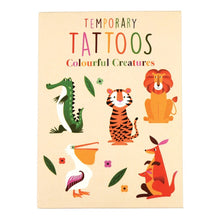 Load image into Gallery viewer, Colourful Creatures Temporary Tattoos