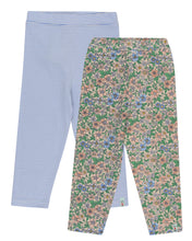 Load image into Gallery viewer, Stripe and Floral Leggings 2 Pack